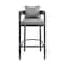 Armen Living Argiope Outdoor Patio Counter Height Bar Stool in Aluminum with Gray Cushions 840254332966 - alternate 7